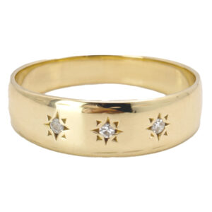18ct Gold Star Burst Diamond Ring