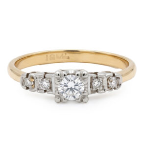 18ct Yellow Gold Five Diamond Ring