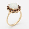 9ct Gold Garnet and Opal Cluster Ring C1950
