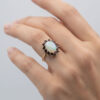 9ct Gold Garnet and Opal Cluster Ring C1950