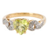 9ct Gold Lemon Quartz Heart Ring