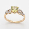 9ct Gold Lemon Quartz Heart Ring