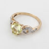 9ct Gold Lemon Quartz Heart Ring