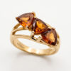 9ct-Gold-Orange-Garnet-Crossover-Ring-1 9ct Gold Orange Garnet Crossover Ring