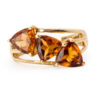 9ct-Gold-Orange-Garnet-Crossover-Ring 9ct Gold Orange Garnet Crossover Ring