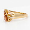9ct-Gold-Orange-Garnet-Crossover-Ring-3 9ct Gold Orange Garnet Crossover Ring
