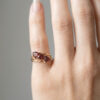 9ct-Gold-Orange-Garnet-Crossover-Ring-4 9ct Gold Orange Garnet Crossover Ring