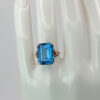 9ct Gold Blue Topaz Cocktail Ring