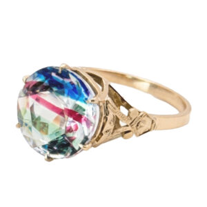9ct Mystic Topaz Solitaire Ring