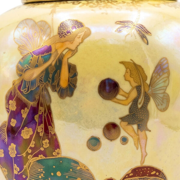 Crown-Devon-Fieldings-Art-Deco-Fairies-Ginger-Jar-C1930-5 Crown Devon Fieldings Art Deco Fairies Ginger Jar C1930