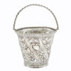 Hallmarked Silver Bon Bon Basket With Swing Handle  London 1887
