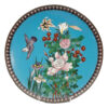 Japanese-Cloisonné-Tree-and-Bird-Scene-C1890-Charger Japanese Cloisonné Tree and Bird Scene C1890 Charger