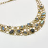 Käthe Ruckenbrod Hand Forged Modernist Moonstone 14ct Gold Necklace Collar C1960