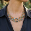 Käthe Ruckenbrod Hand Forged Modernist Moonstone 14ct Gold Necklace Collar C1960