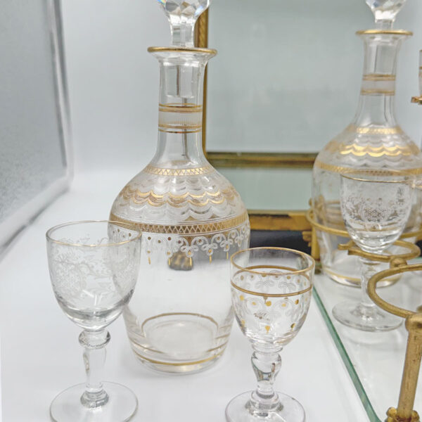 Napolean-III-Ormolu-And-Glass-Cave-A-Liqueur-Table-Tantalus-19th-4 Napolean III Ormolu And Glass Cave A Liqueur Table Tantalus 19th