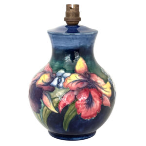William Moorcroft Orchid And Spring Flowers Lamp Base  C1928