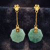21ct-Gold-Jadeite-Pendant-Earrings-4 Chinese 21ct Gold Jadeite Pendant Earrings