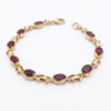 9ct Gold & Garnet Articulated Line Bracelet