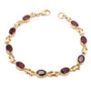 9ct Gold & Garnet Articulated Line Bracelet