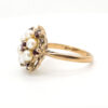 9ct Gold Garnet and Pearl Cluster Ring c1970