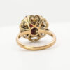 9ct Gold Garnet and Pearl Cluster Ring c1970