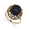 9ct-Gold-Onyx-Intaglio-Carved-Crab-Seal-Ring-1 9ct Gold Onyx Intaglio Carved Crab Seal Ring