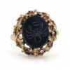 9ct-Gold-Onyx-Intaglio-Carved-Crab-Seal-Ring-2 9ct Gold Onyx Intaglio Carved Crab Seal Ring