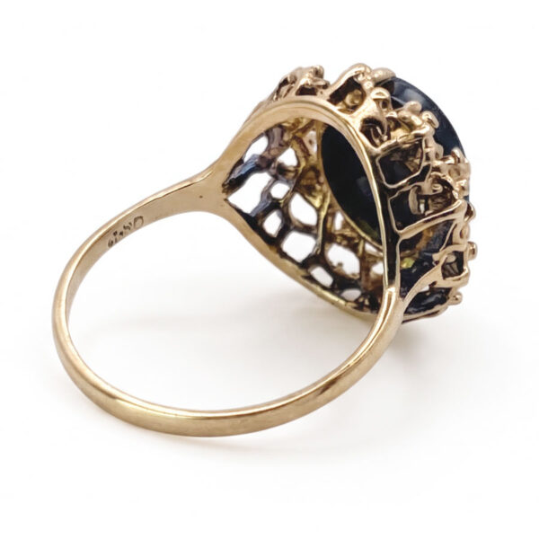 9ct-Gold-Onyx-Intaglio-Carved-Crab-Seal-Ring-4 9ct Gold Onyx Intaglio Carved Crab Seal Ring