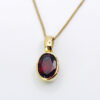 9ct Gold Oval-cut Garnet Pendant