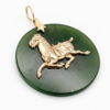 Chinese-14Ct-Gold-Jadeite-Chinese-Pendant-Applied-Horse-1 Chinese 14Ct Gold Jadeite Chinese Pendant Applied Horse
