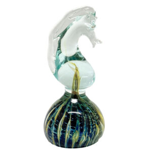 _Mdina-Art-Glass-Paperweight-Stylized-Sea-Horse-20th Mdina Art Glass Paperweight Stylized Sea Horse 20th
