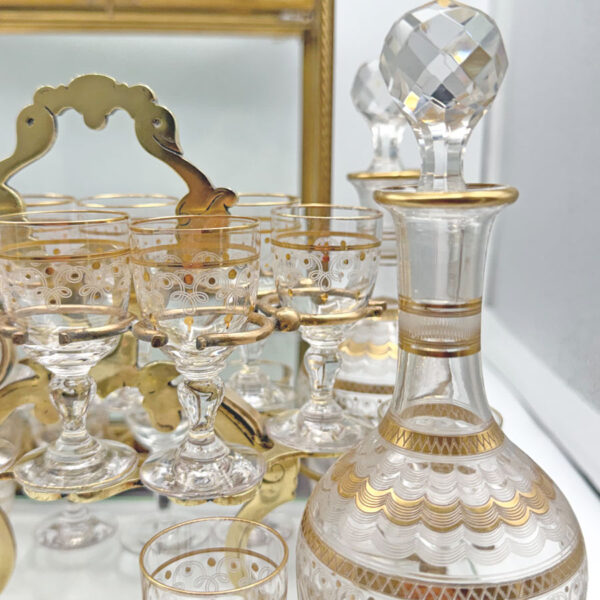 Napolean-III-Ormolu-And-Glass-Cave-A-Liqueur-Table-Tantalus-19th-5 Napolean III Ormolu And Glass Cave A Liqueur Table Tantalus 19th